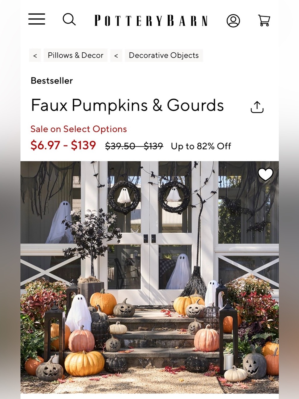 Fall Faux DUSTY ORANGE Pumpkin - Picture 10 of 15